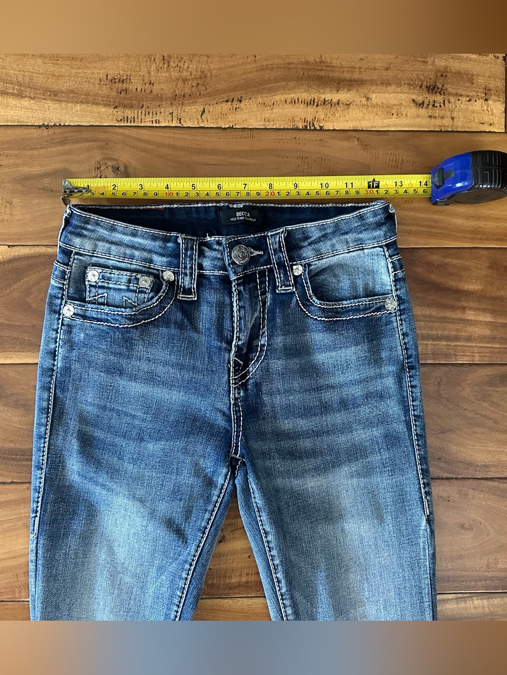 True Religion Becca Mid Rise Bootcut Jeans Size 24 Y2K Denim - Picture 6 of 8